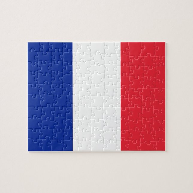 Puzzle avec Drapeau de France (Horizontal)