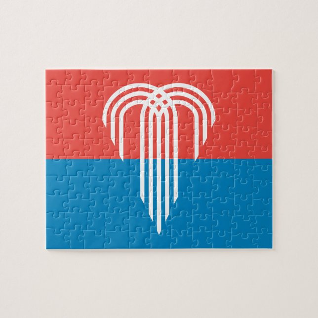 Puzzle avec drapeau de Kansas City, Missouri (Horizontal)