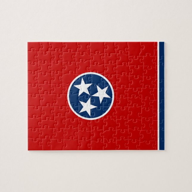 Puzzle avec drapeau de l'État du Tennessee (Horizontal)
