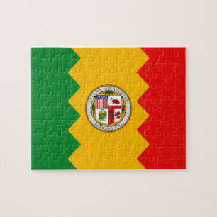 Puzzle avec Drapeau de Los Angeles, Californie Éta