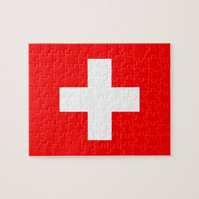 Puzzle avec Drapeau de Suisse (Horizontal)