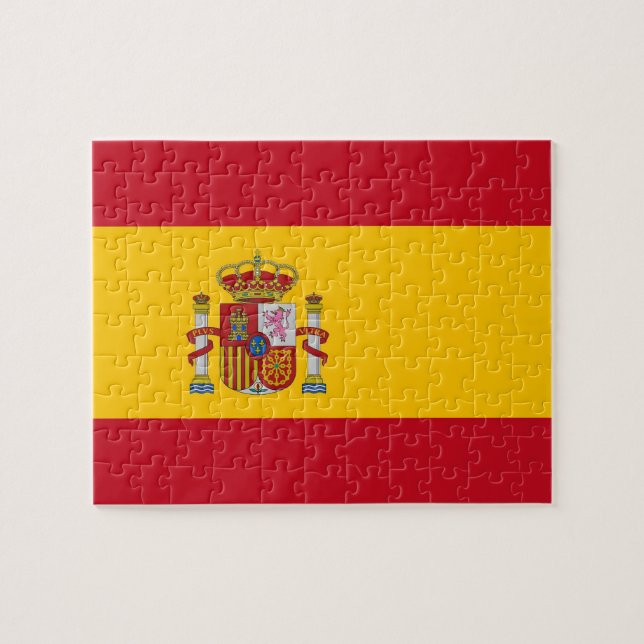 Puzzle avec drapeau d'Espagne (Horizontal)