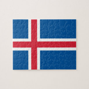 Puzzle avec drapeau d'Islande