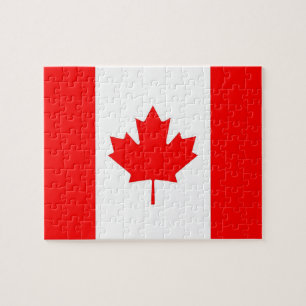 Puzzle avec drapeau du Canada
