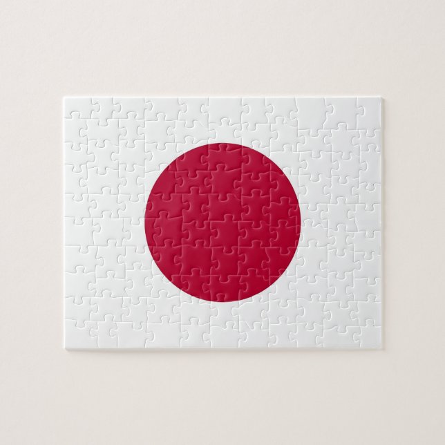 Puzzle avec drapeau du Japon (Horizontal)
