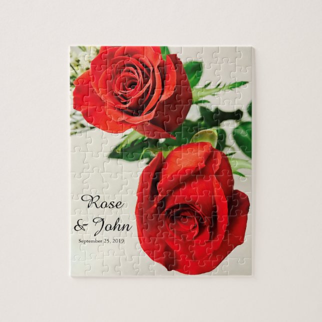 Puzzle avec la belle photo des roses rouges (Vertical)
