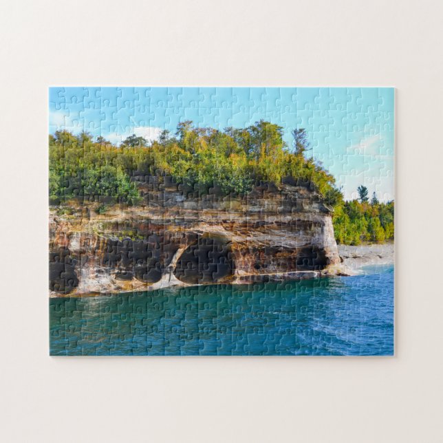 Puzzle avec la boîte-cadeau/roches décrites (Horizontal)