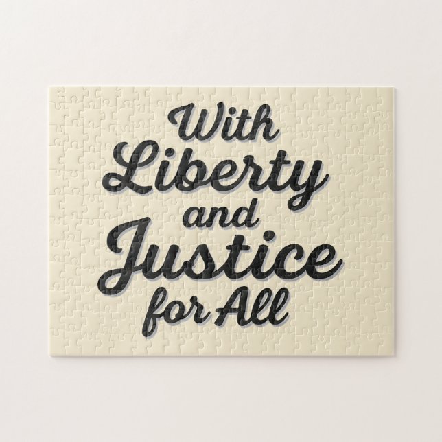 Puzzle Avec la Liberté et la Justice pour Tous Protestati (Horizontal)