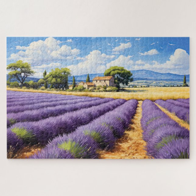 Puzzle avec lavande charmante Provence France (Horizontal)