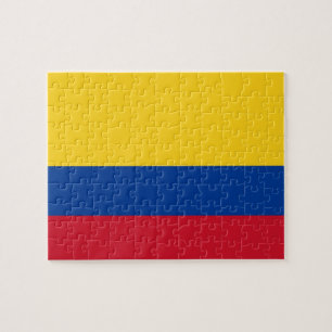 Puzzle avec le drapeau de la Colombie
