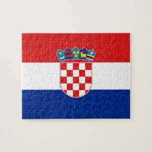 Puzzle avec le drapeau de la Croatie