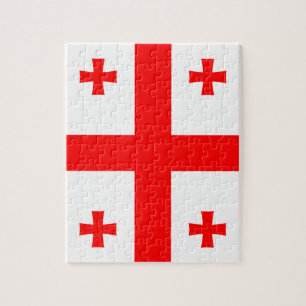 Puzzle avec le drapeau de la Géorgie