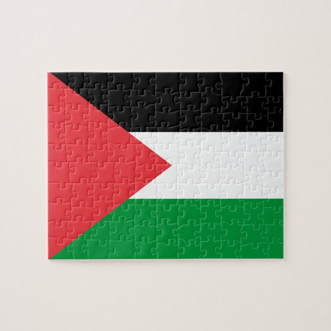 Puzzle avec le drapeau de la Palestine (Horizontal)