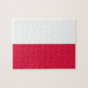 Puzzle avec le drapeau de la Pologne