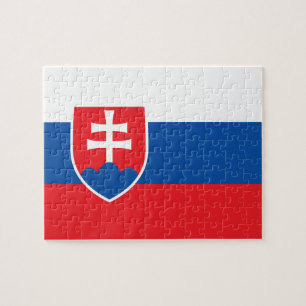 Puzzle avec le drapeau de la Slovaquie