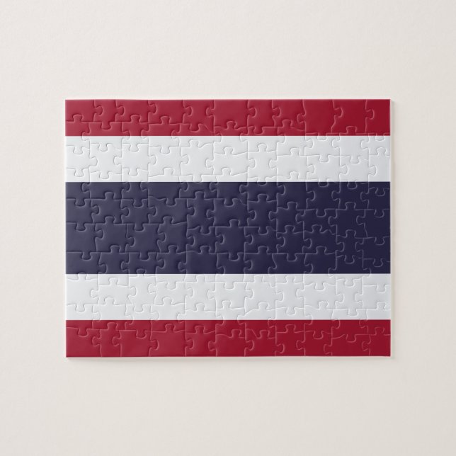 Puzzle avec le drapeau de la Thaïlande (Horizontal)