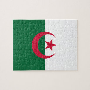 Puzzle avec le drapeau de l'Algérie