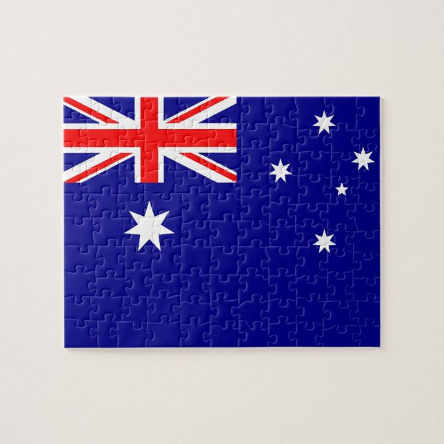 Puzzle avec le drapeau de l'Australie (Horizontal)