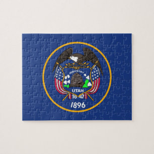 Puzzle avec le drapeau de l'État de l'Utah