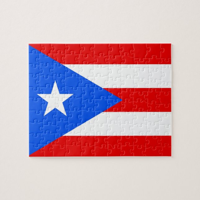 Puzzle avec le drapeau de l'Etat de Porto Rico (Horizontal)