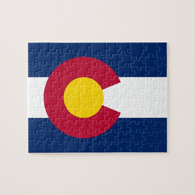 Puzzle avec le drapeau de l'État du Colorado (Horizontal)