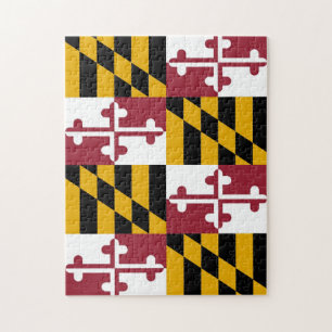 Puzzle avec le drapeau de l'État du Maryland
