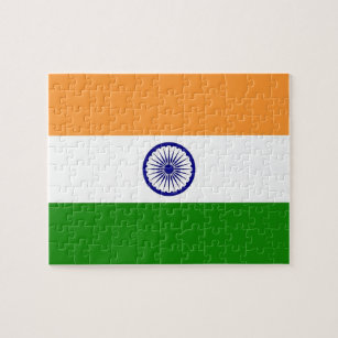 Puzzle avec le drapeau de l'Inde