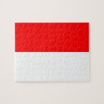 Puzzle avec le drapeau de l'Indonésie<br><div class="desc">Célébrez votre admiration pour l'Indonésie avec ce puzzle patriotique avec le drapeau national audacieux et symbolique ! Ce puzzle accrocheur fièrement affiche le drapeau bicolore rouge et blanc de l'Indonésie, où le rouge symbolise le courage et le blanc représente la pureté. Le design minimaliste et frappant est magnifiquement capturé sur...</div>