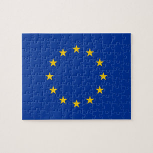 Puzzle avec le drapeau de l'Union européenne