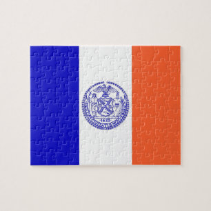 Puzzle avec le drapeau de New York City