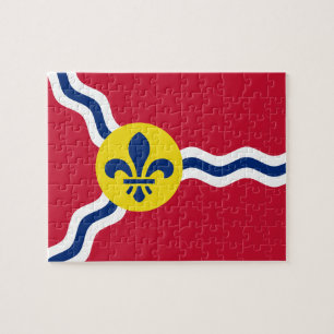 Puzzle avec le drapeau de Saint-Louis, Missouri
