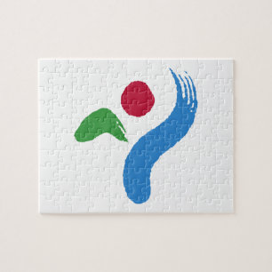 Puzzle avec le drapeau de Séoul, Corée du Sud