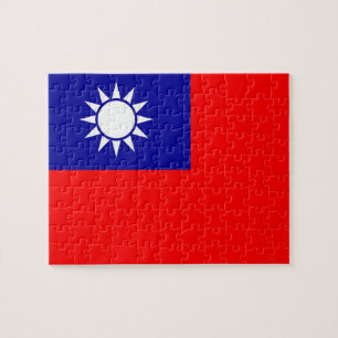 Puzzle avec le drapeau de Taïwan