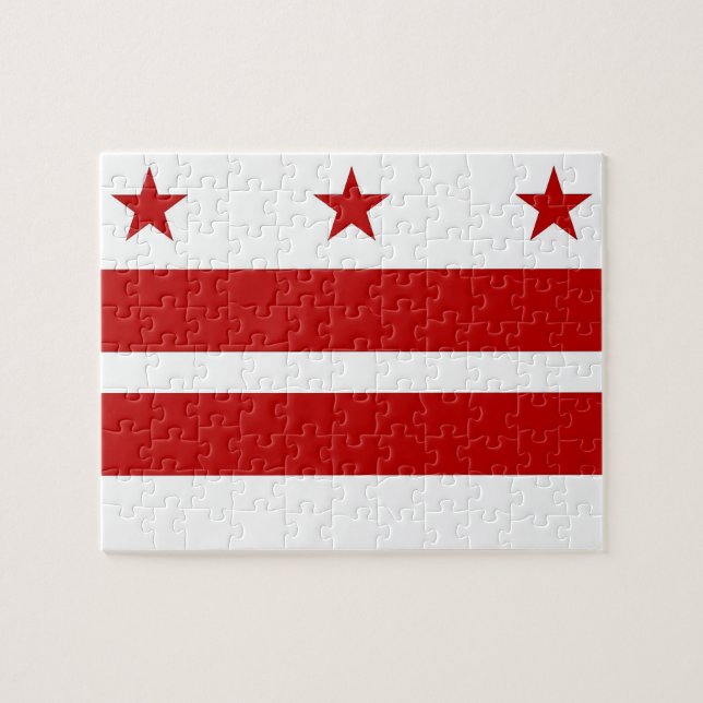 Puzzle avec le drapeau de Washington DC (Horizontal)