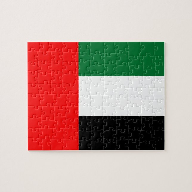 Puzzle avec le drapeau des Émirats Arabes Unis (Horizontal)
