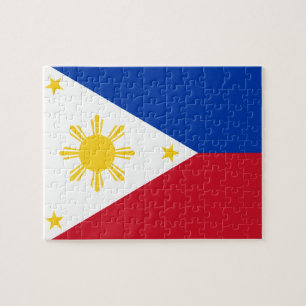Puzzle avec le drapeau des Philippines