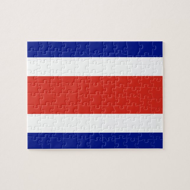 Puzzle avec le drapeau du Costa Rica (Horizontal)