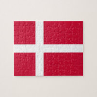 Puzzle avec le drapeau du Danemark