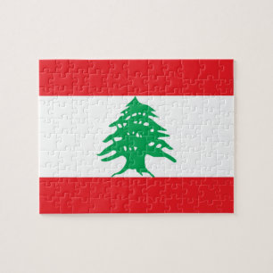 Puzzle avec le drapeau du Liban