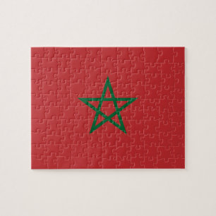 Puzzle avec le drapeau du Maroc