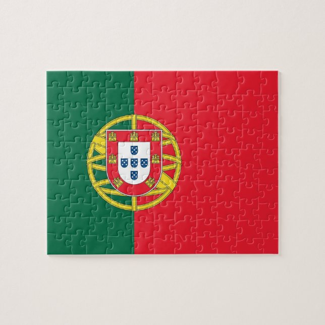 Puzzle avec le drapeau du Portugal (Horizontal)