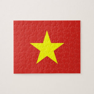 Puzzle avec le drapeau du Vietnam