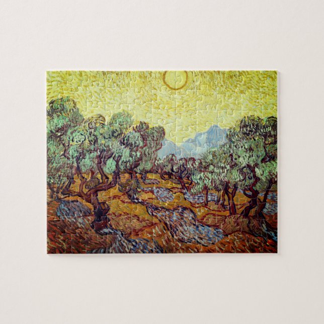 Puzzle avec les "oliviers" de Vincent Van Gogh (Horizontal)