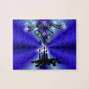 Puzzle Avent, Artdeco de Noël sur Blue Green Rainbow