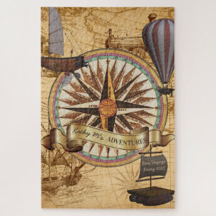 Puzzle Aventure de boussole de carte d'antiquité de
