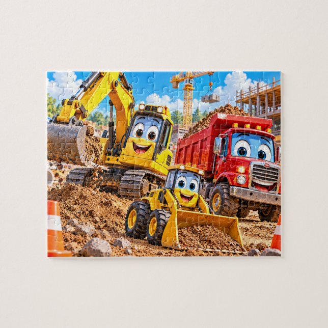 Puzzle Aventure de camion de construction (Horizontal)