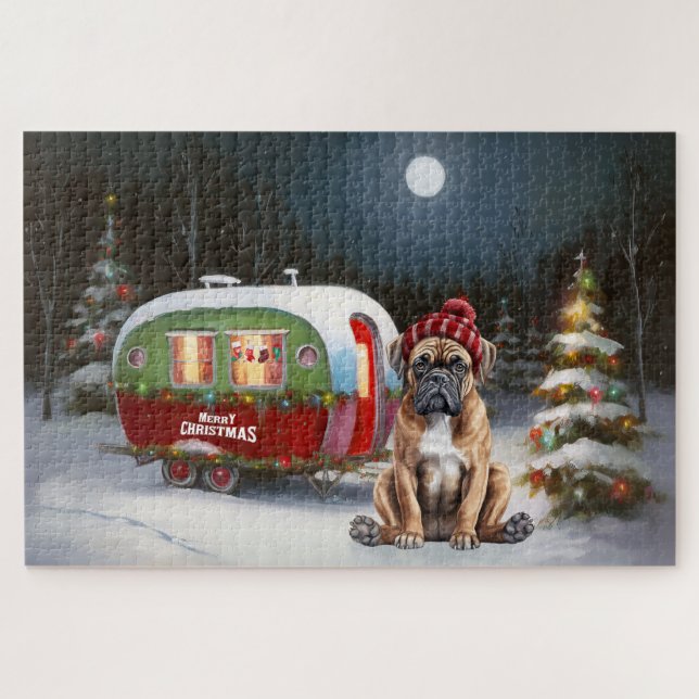 Puzzle Aventure de Noël en caravane Boxer d'hiver (Horizontal)