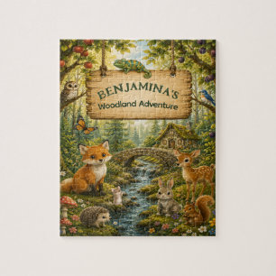 Puzzle Aventure en forêt - Cadeau personnalisé pour enfan