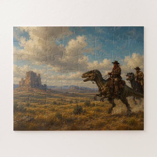 Puzzle Aventure épique de dinosaures dans le Far West (Horizontal)