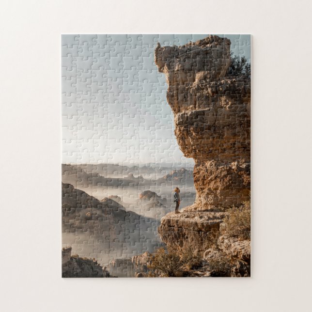 Puzzle aventure rock escalade majestueux ciel jaune seul (Vertical)